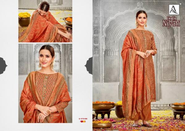 Alok Niyati Silk Designer Print With Embroidery Dress Material Collection 